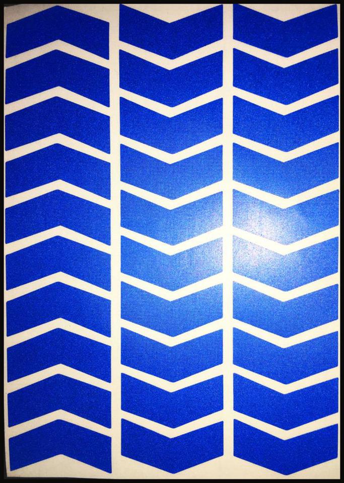 Çınar Extreme Ok Şeklinde Reflektif Mavi Sticker  