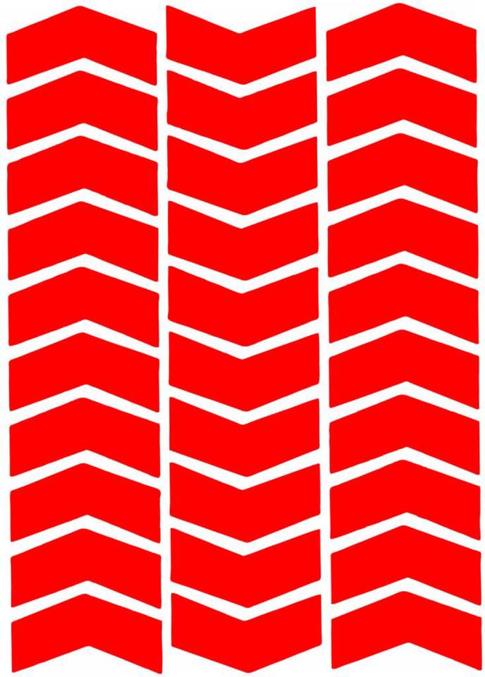 Çınar Extreme Ok Şeklinde Reflektif Kırmızı Sticker  