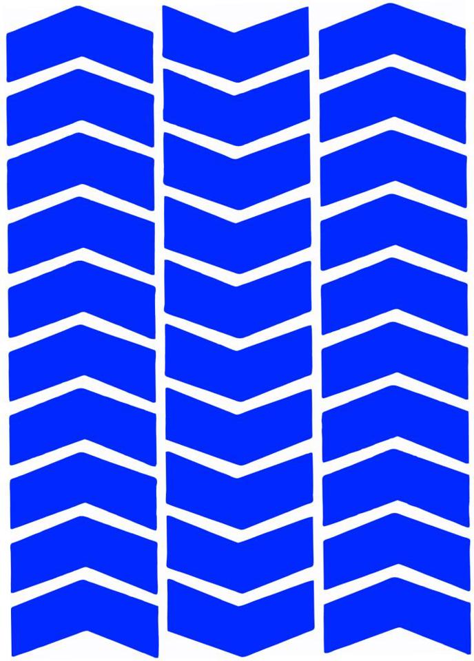 Çınar Extreme Ok Şeklinde Reflektif Mavi Sticker  