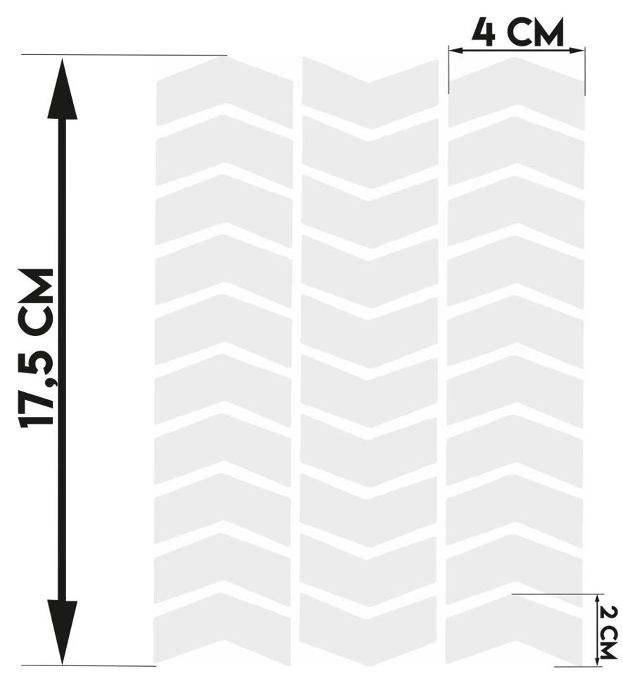 Çınar Extreme Ok Şeklinde Reflektif Beyaz Sticker  