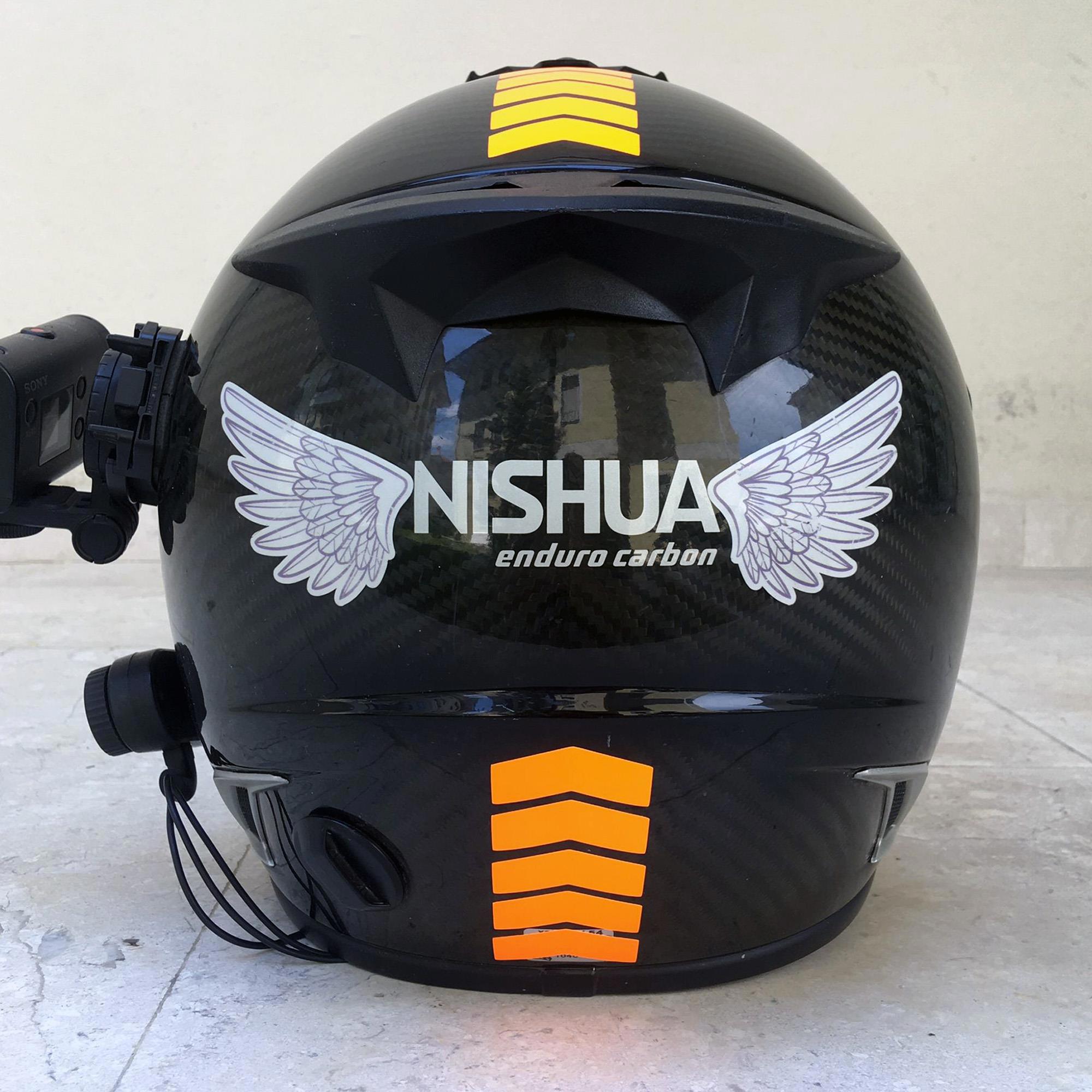 Çınar Extreme Ok Tasarımlı Floresan Turuncu Çamurluk Kask Sticker 