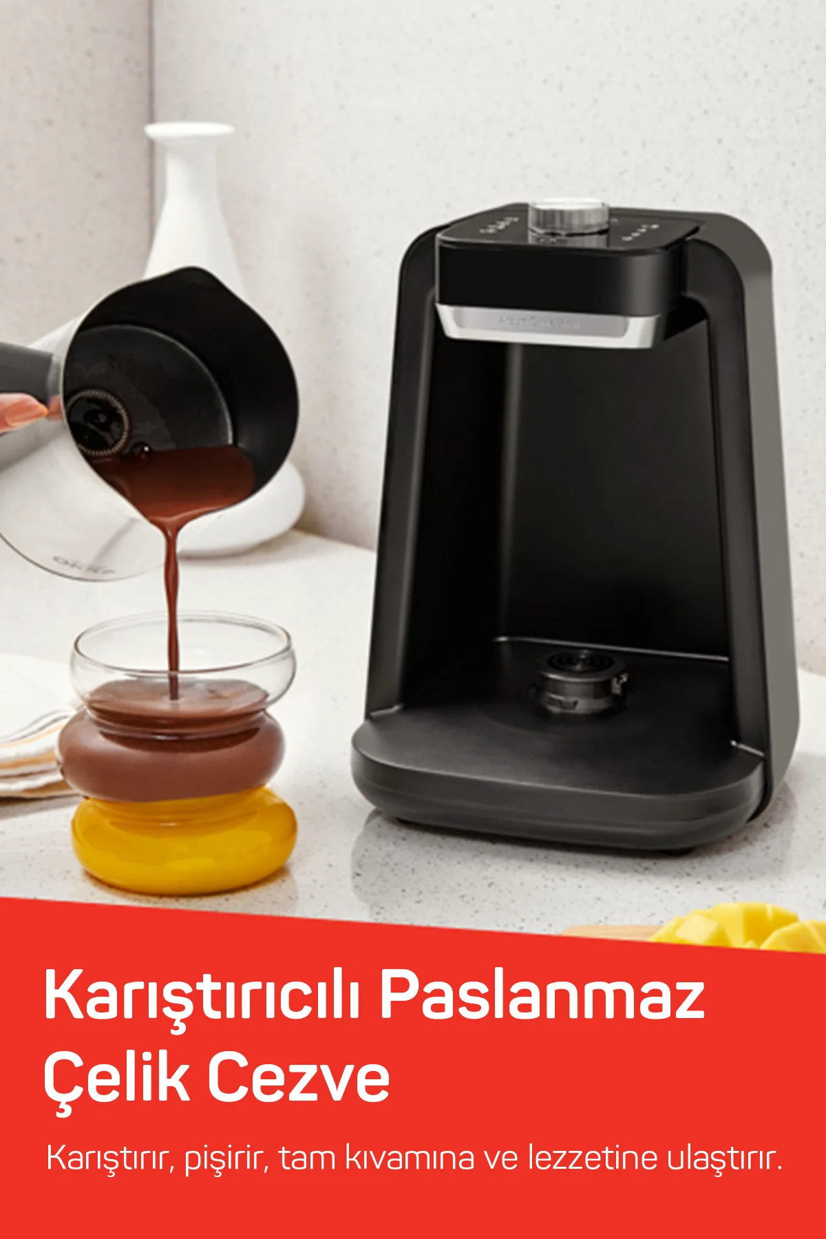 OK0020 Okka Rich Spin Pro Türk Kahvesi Makinesi 5 Fincan, 8 Farkl