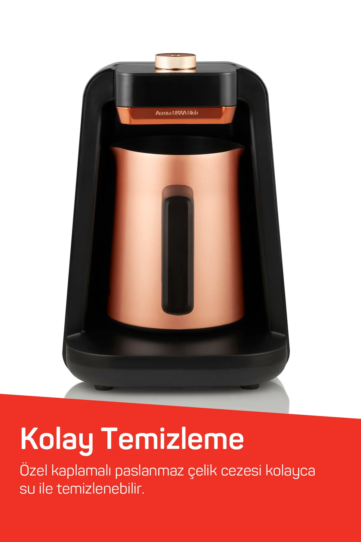 OK0020 Okka Rich Spin Pro Türk Kahvesi Makinesi 5 Fincan, 8 Farkl