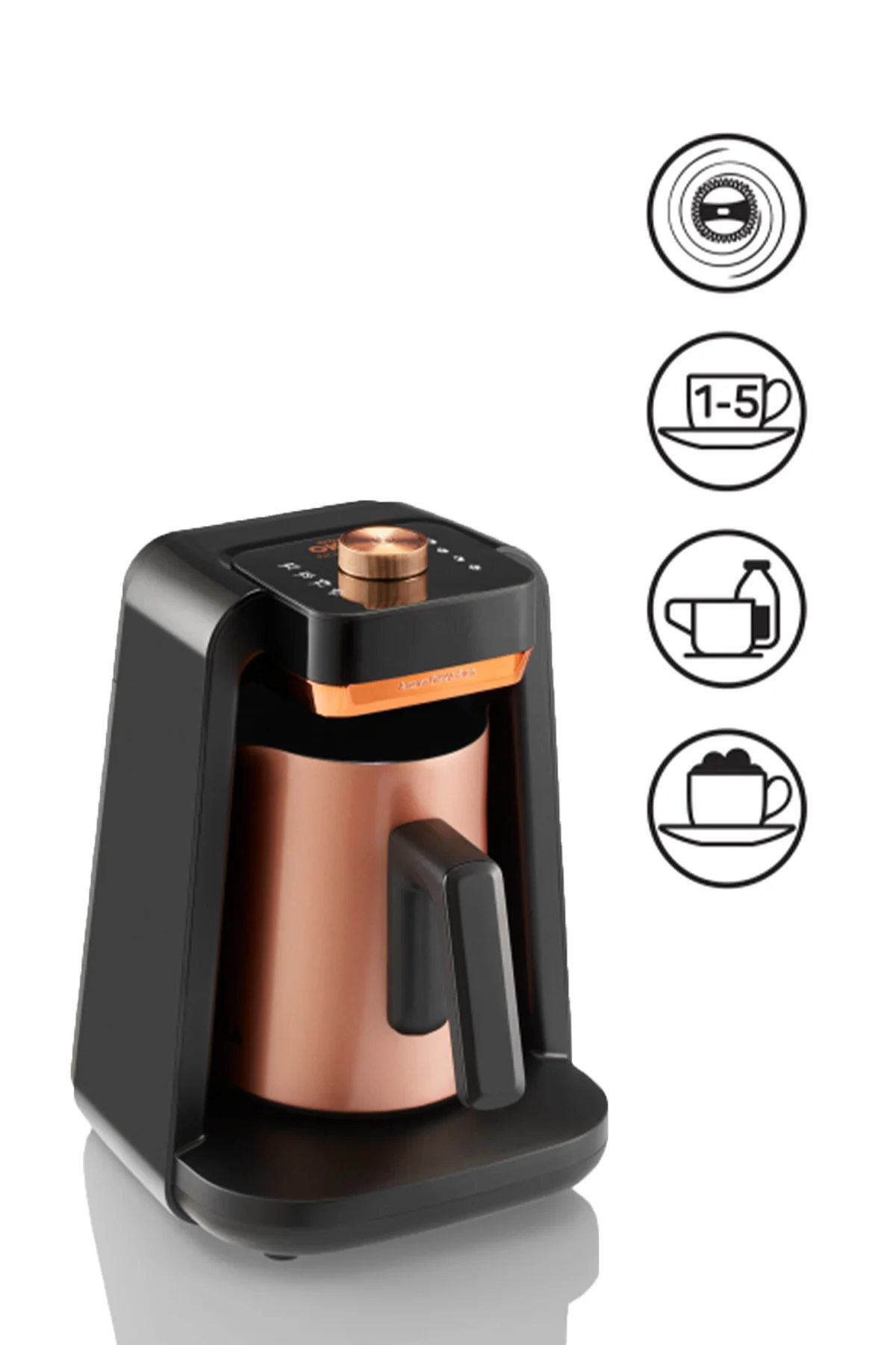 OK0020 Okka Rich Spin Pro Türk Kahvesi Makinesi 5 Fincan, 8 Farkl