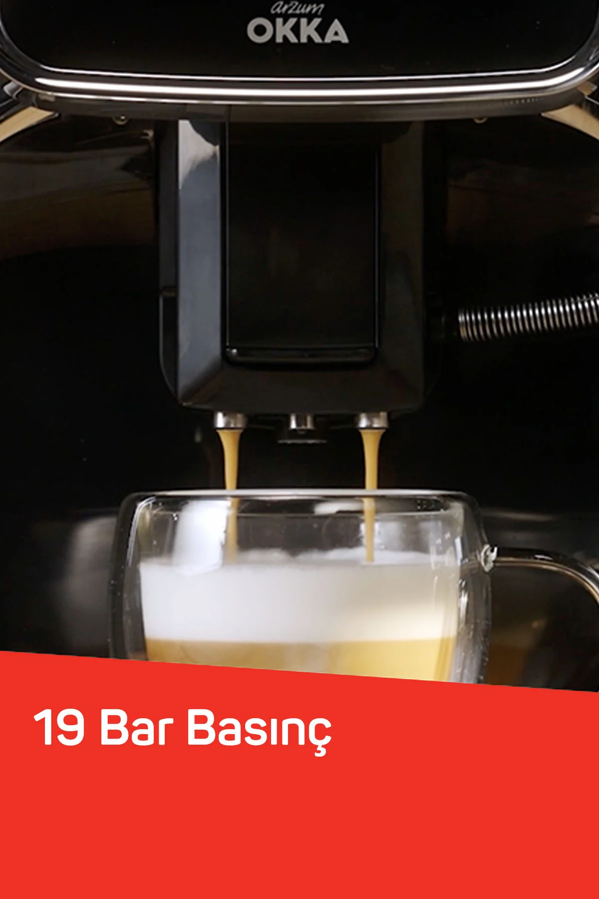 OK0028 Okka Espresso Pro M Tam Otomatik Espresso Makinesi, 11 Sıcak ve Soğuk İçecek, Bakır