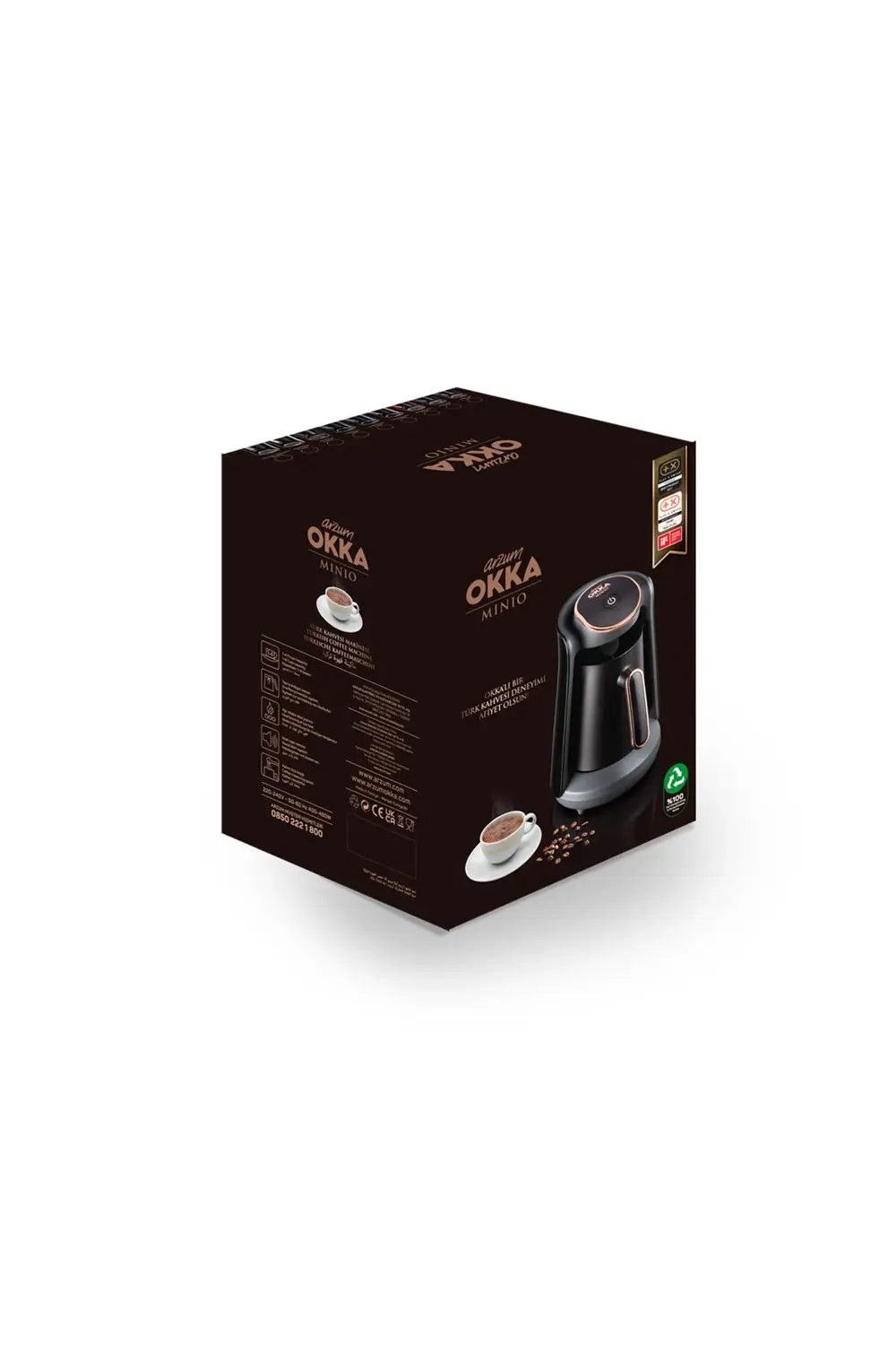 OK004 Okka Minio Türk Kahvesi Makinesi Krom