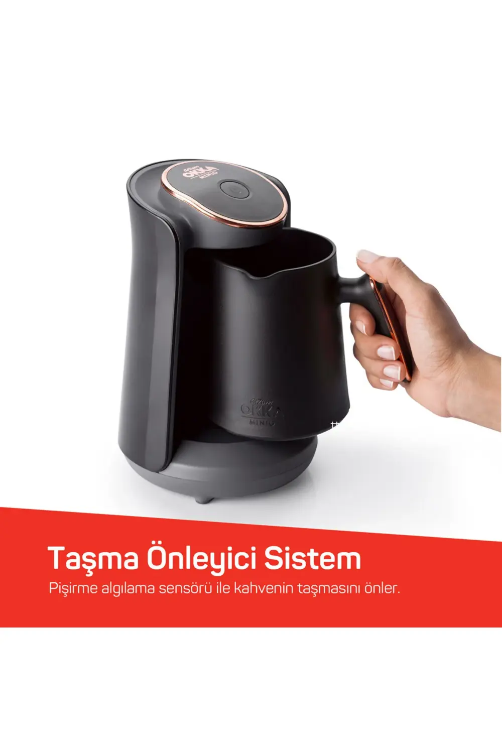 OK004 Okka Minio Türk Kahvesi Makinesi Krom