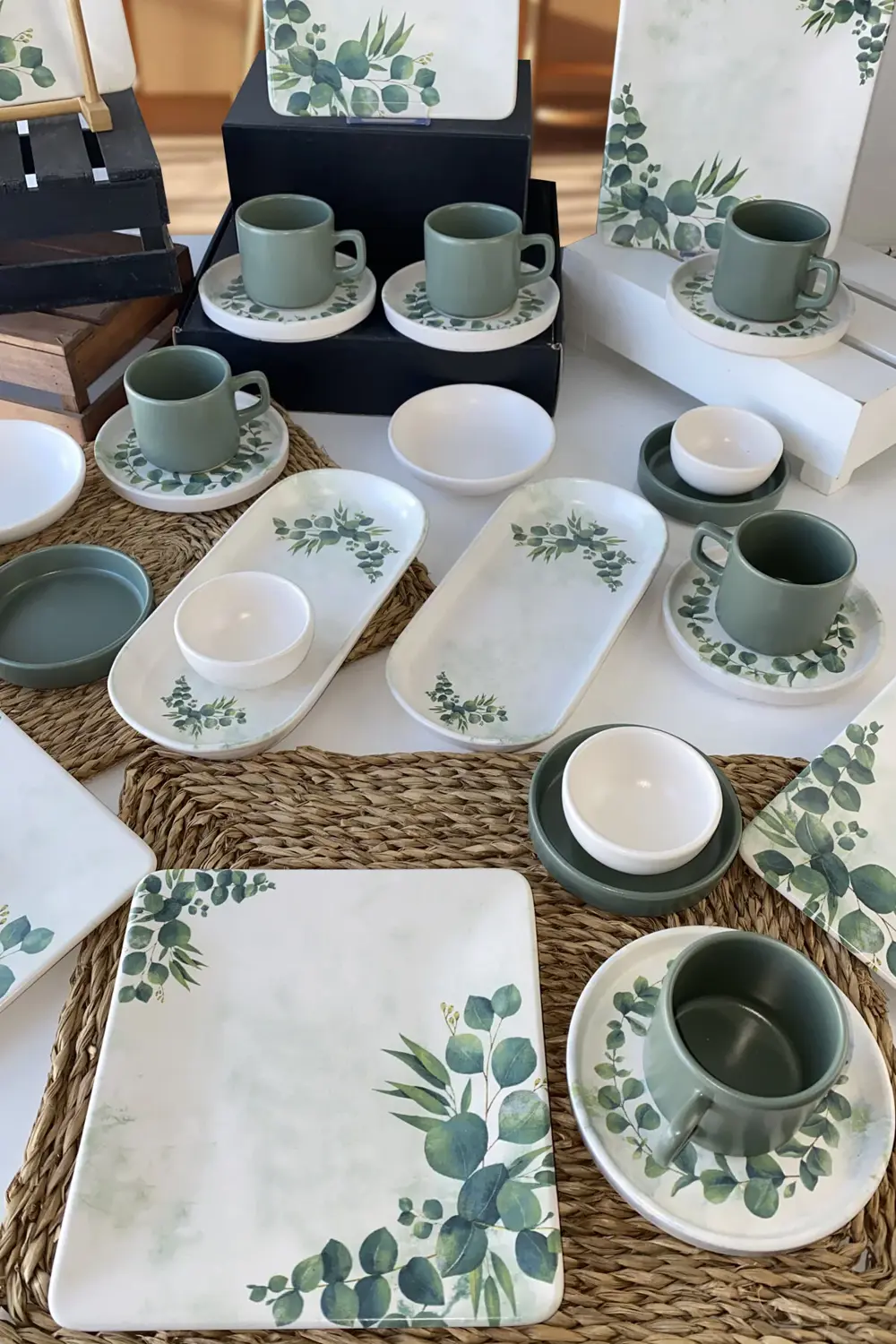 Keramika Okaliptus 29 Parça 6 Kişilik Kahvaltı Takımı