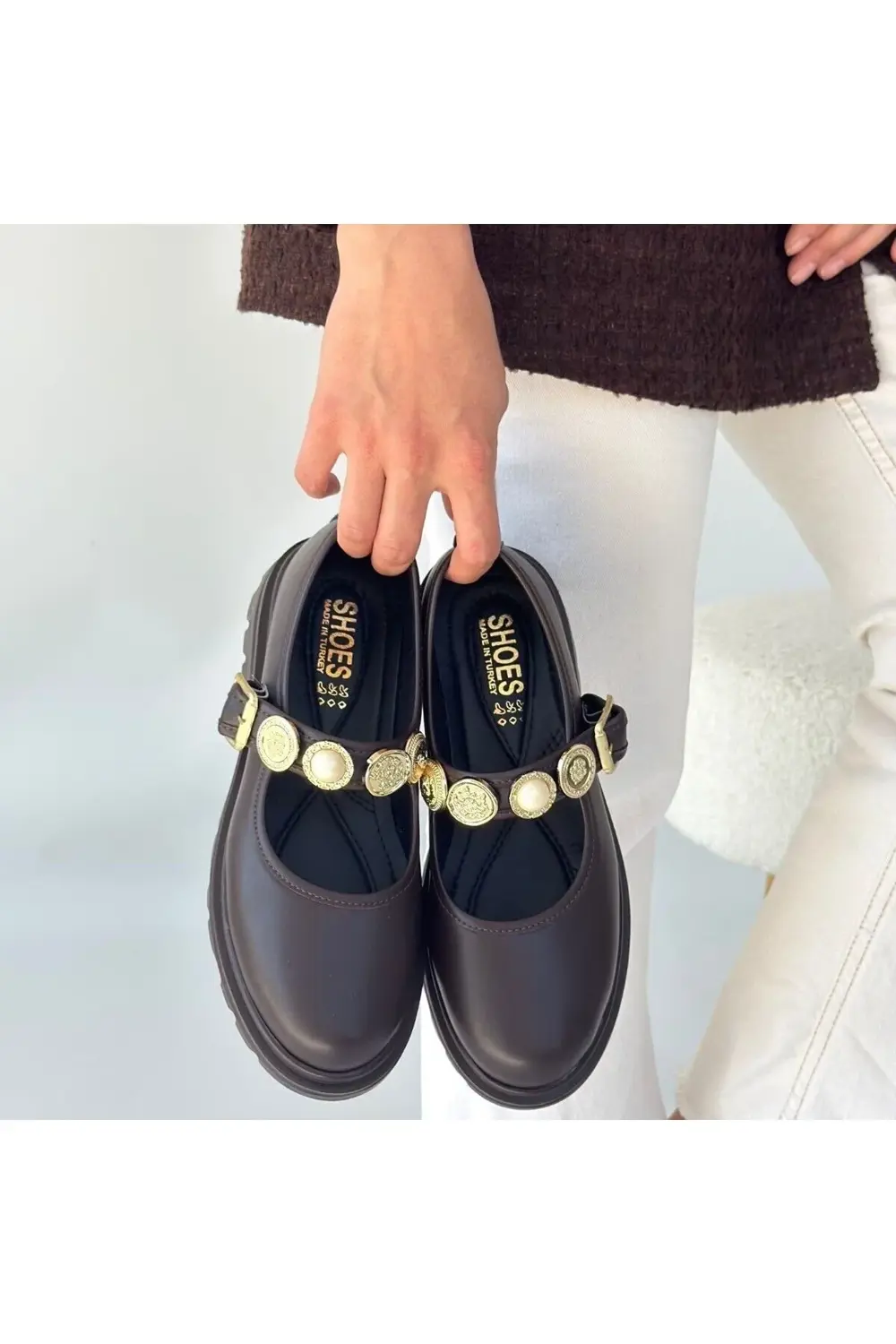 Okira Kahverengi Cilt Oxford Ayakkabı Okira Kahverengi Cilt Oxford Ayakkabı