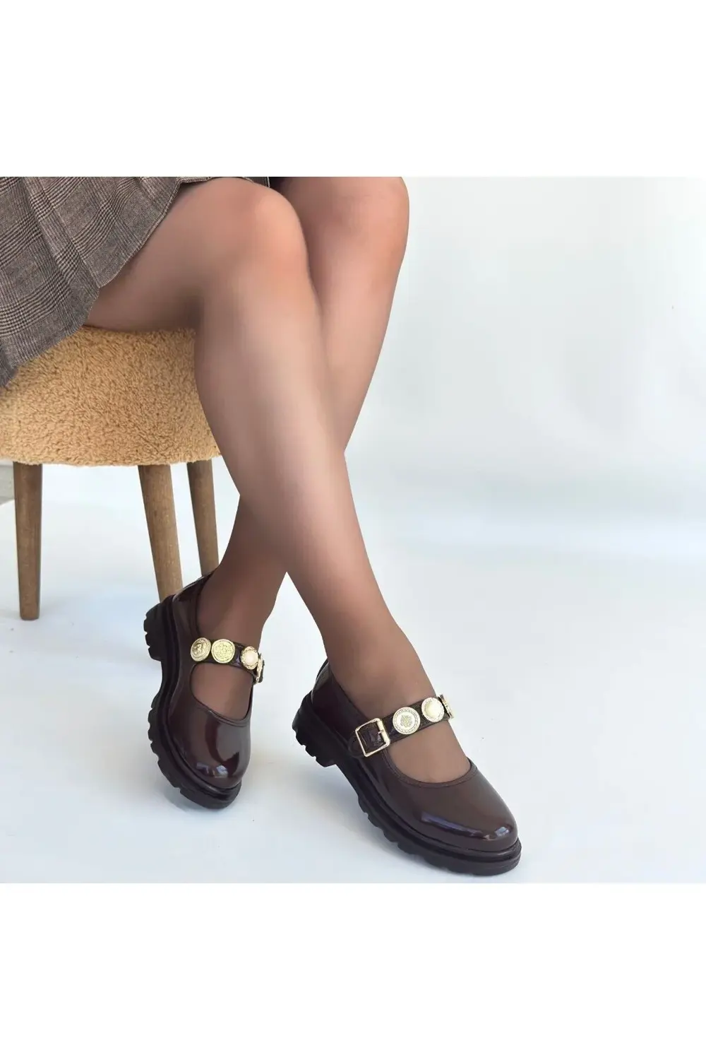 Okira Kahverengi Rugan Oxford Ayakkabı Okira Kahverengi Rugan Oxford Ayakkabı