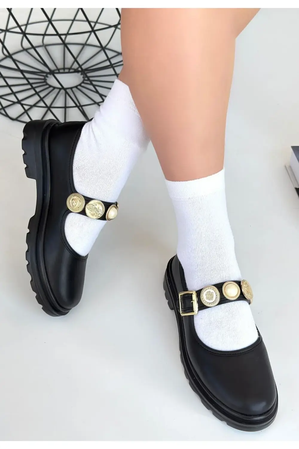 Kanonik Education Okira Siyah Cilt Oxford Ayakkabı Kanonik Education Okira Siyah Cilt Oxford Ayakkabı