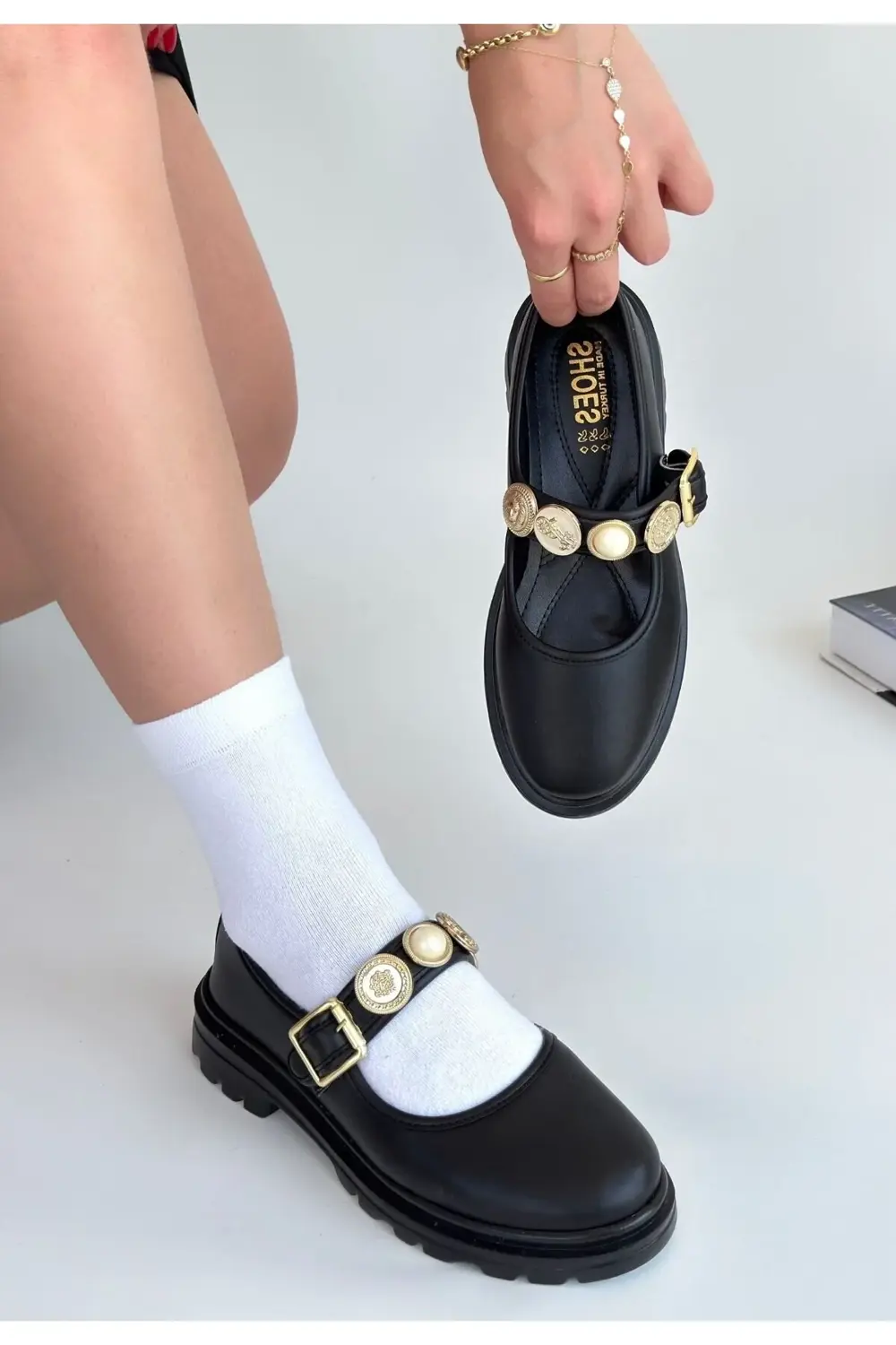 Kanonik Education Okira Siyah Cilt Oxford Ayakkabı Kanonik Education Okira Siyah Cilt Oxford Ayakkabı