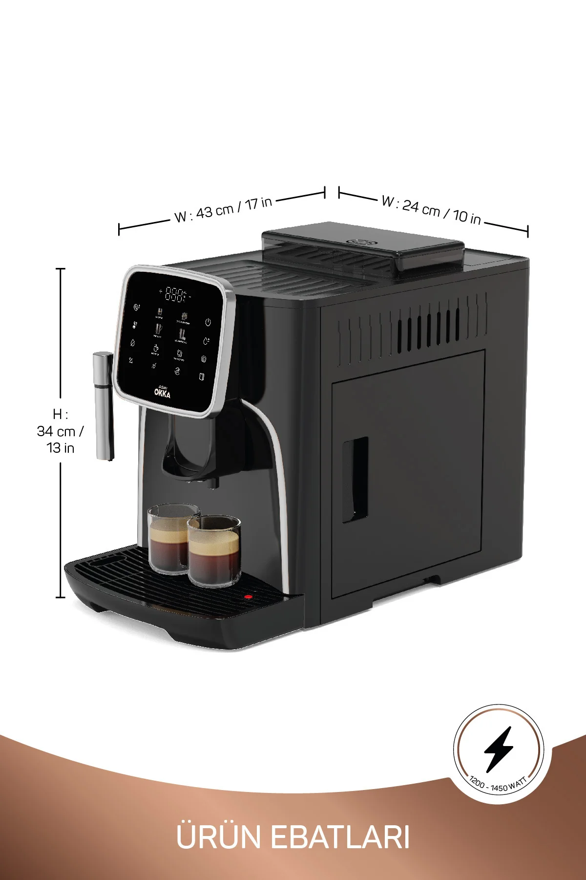 Okka Espresso Pro Tam Otomatik Espresso Makinesi Krom - OK0030-05
