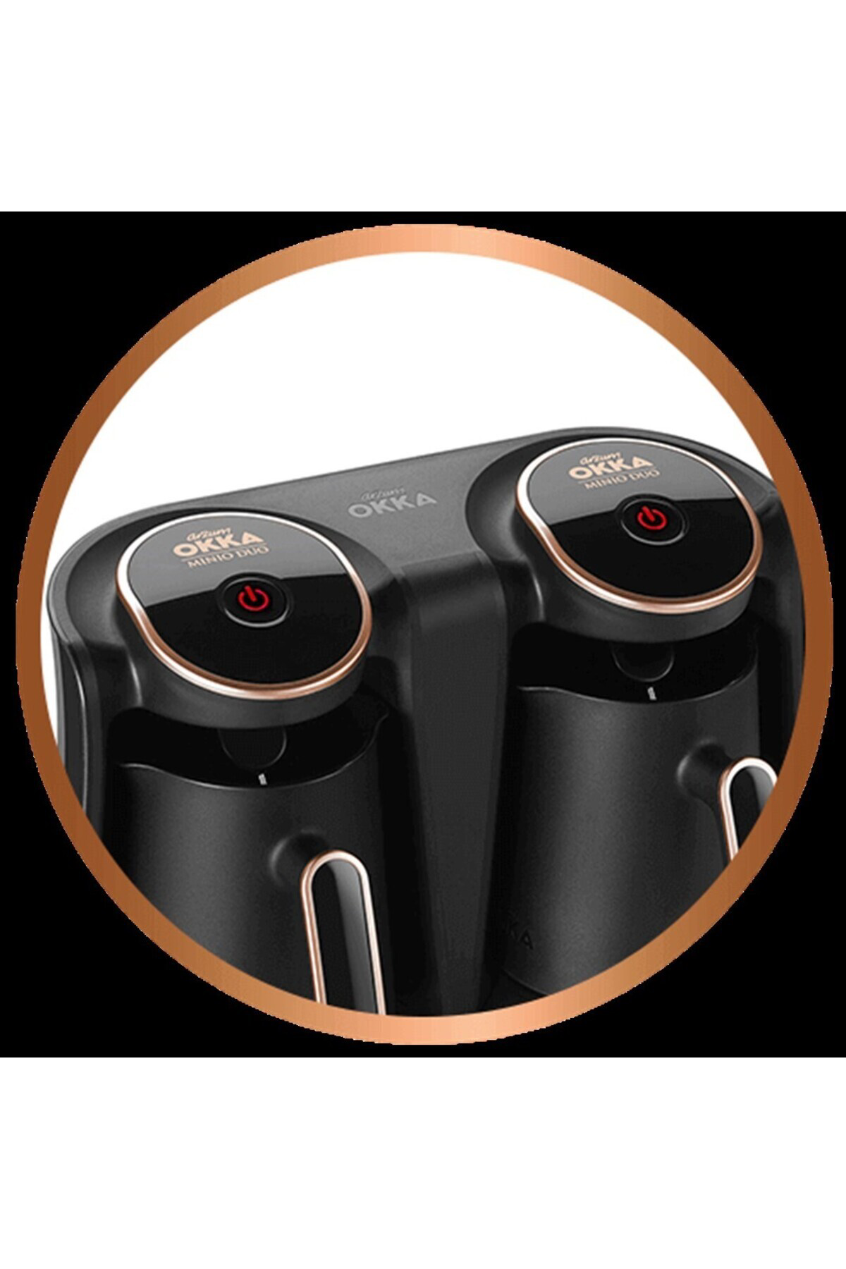 Okka Minio Duo Türk Kahvesi Makinesi 8 Fincan Kapasiteli Bakır - 