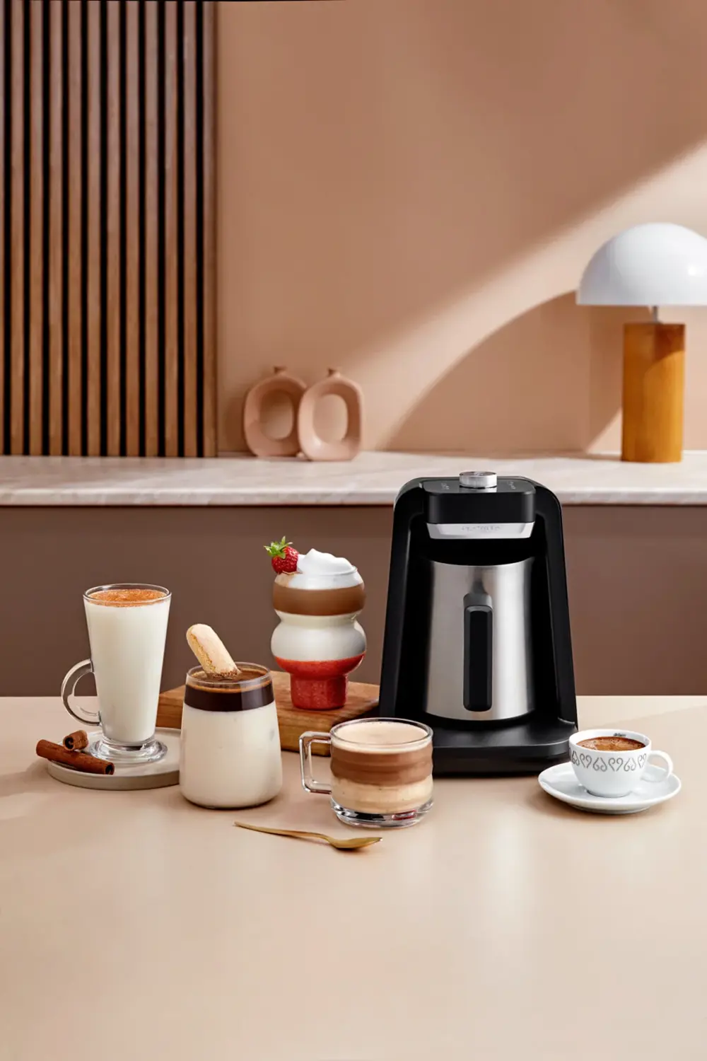 Okka Rich Spin Pro Çelik Cezveli Közde Sütlü Türk Kahve Makinesi