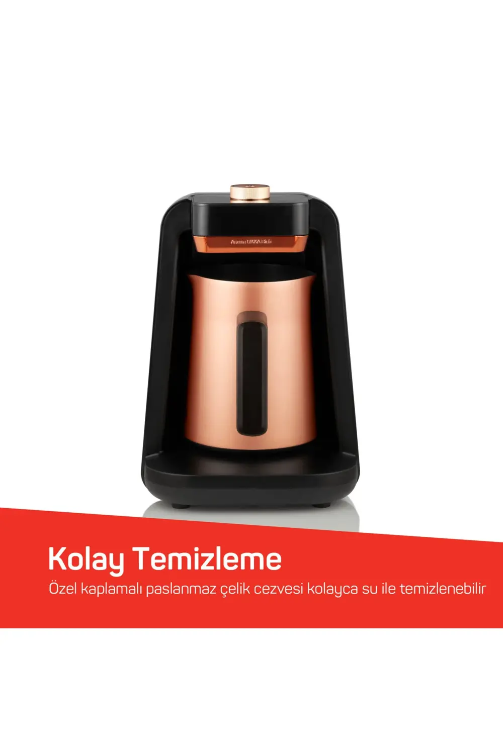 Okka Rich Spin Pro Çelik Cezveli Közde Sütlü Türk Kahve Makinesi