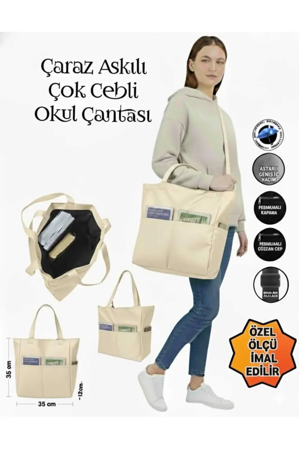 OKUL ÇANTASI GENİŞ KÖRÜKLÜ ÇAPRAZ ASKILI KOL OMUZ