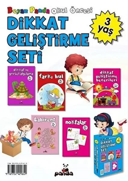 Okul Öncesi 3 Yaş Dikkat Geliştirme Seti (5 Kitap) Fiyatı, Yorumları ve Özellikleri
