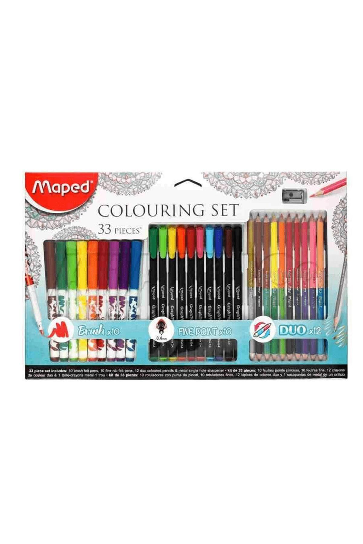 Maped Okul Seti 33'Lü (10'Lu Brush 10'Lu Fineliner 12'Li Duo Boya) 8974