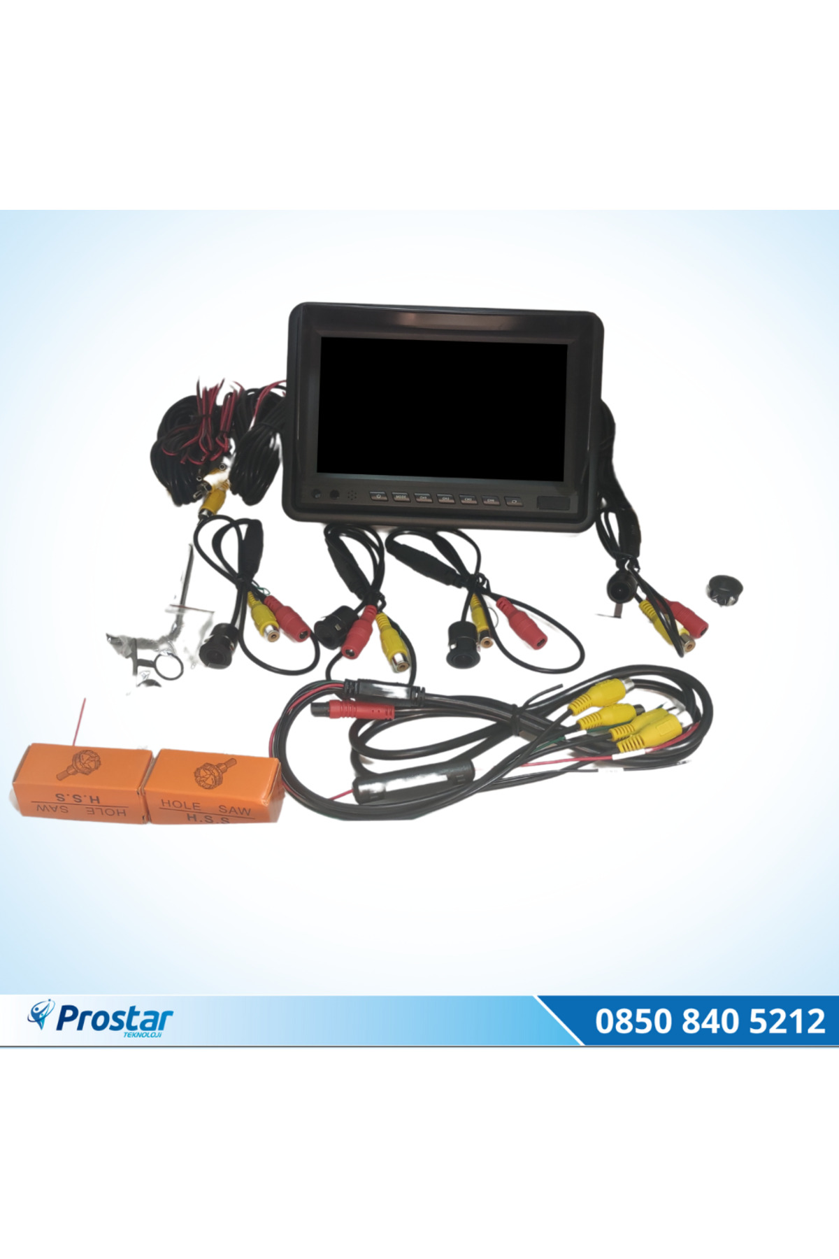 Prostark Okul Ve Servis Taşıtları Dört Kameralı Ahd 720P 7" Ekranlı 4 Kame