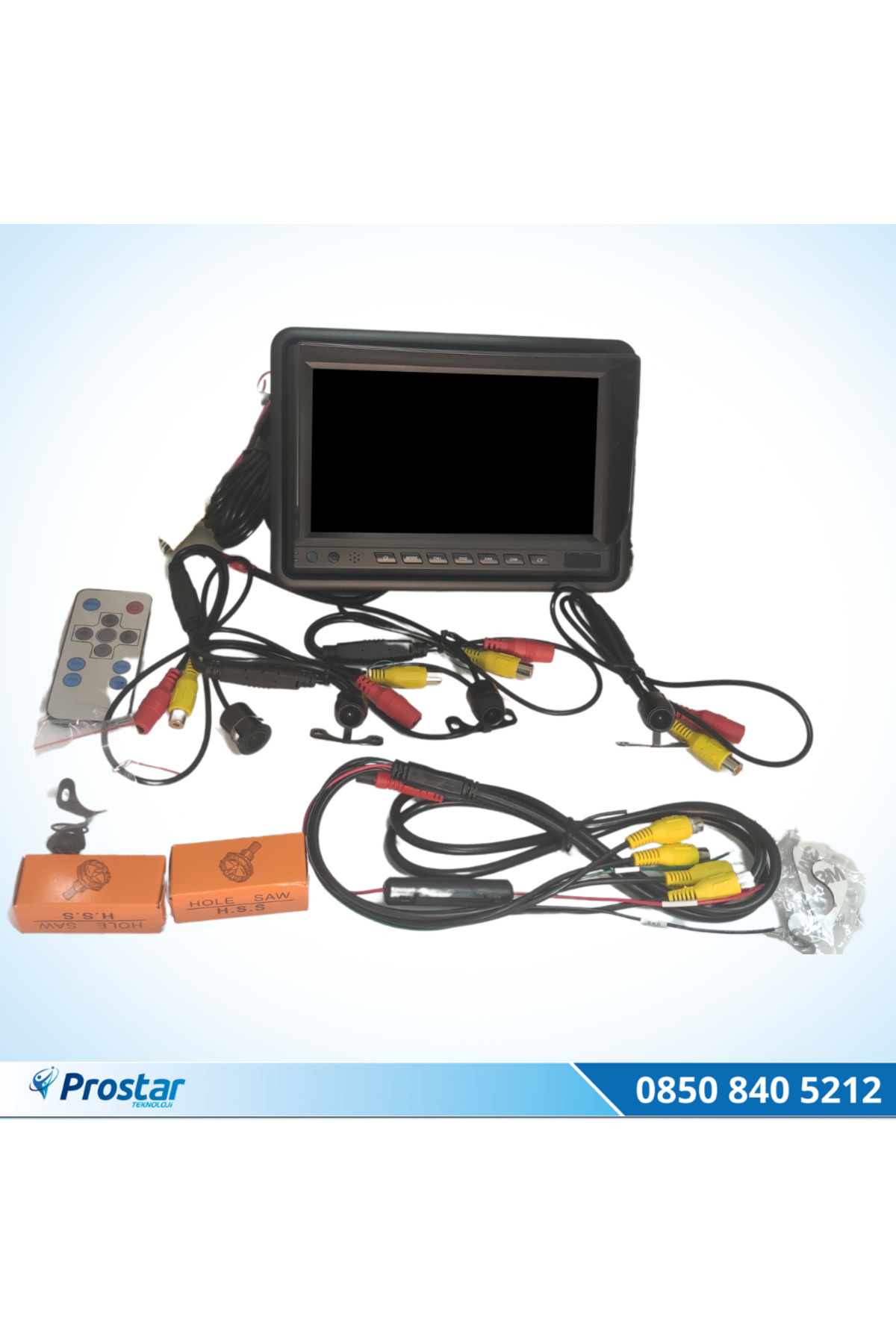 Prostark Okul Ve Servis Taşıtları Dört Kameralı Ahd 720P 7" Ekranlı 4 Kame