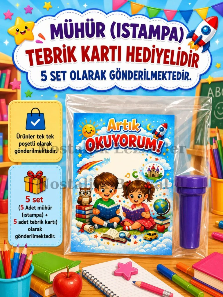 Okumayı Yeni Öğrenen Öğrencilere 5 Set 1. Sınıf Hatırası Mühür (I Okumayı Yeni Öğrenen Öğrencilere 5 Set 1. Sınıf Hatırası Mühür (I