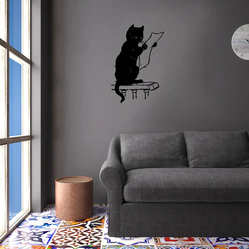 OKUYAN KEDİ FOLYO STİCKER OKUYAN KEDİ FOLYO STİCKER