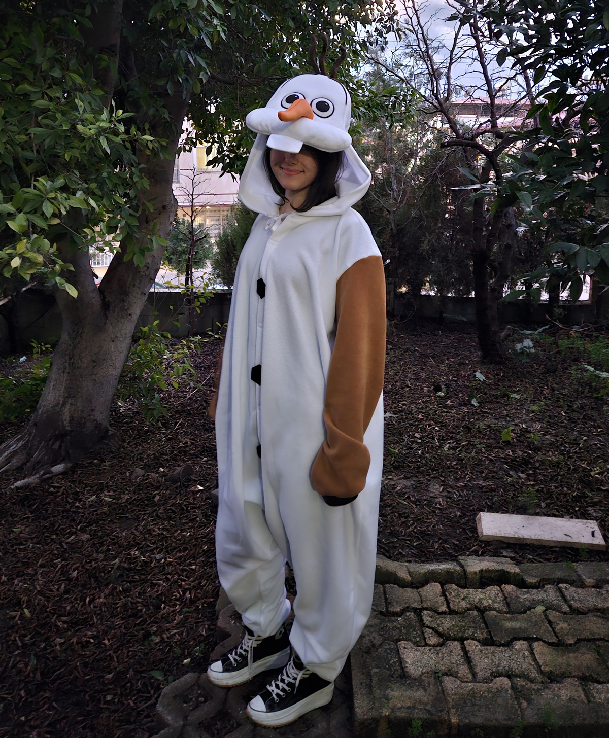 Olaf Kostümü Yetişkin | Karlar Ülkesi Olaf Pijama Tulum Kostüm