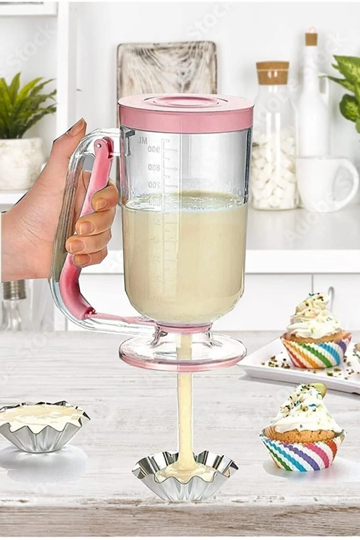Ölçekli Hamur Porsiyonlayıcı Dağıtıcı Pancake Krep Muffin Krema P