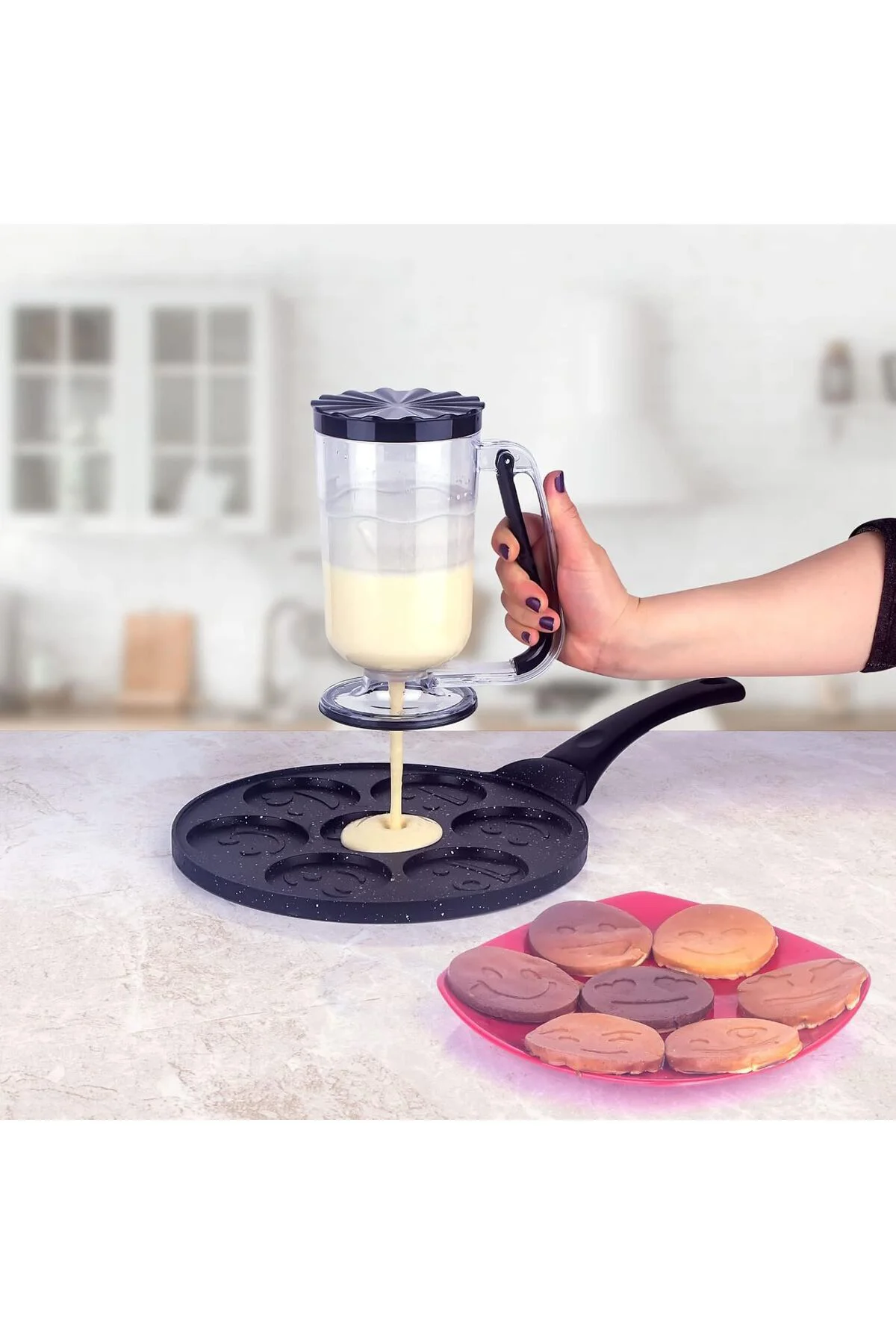 Ölçekli Hamur Porsiyonlayıcı Dağıtıcı Pancake Krep Muffin Krema P