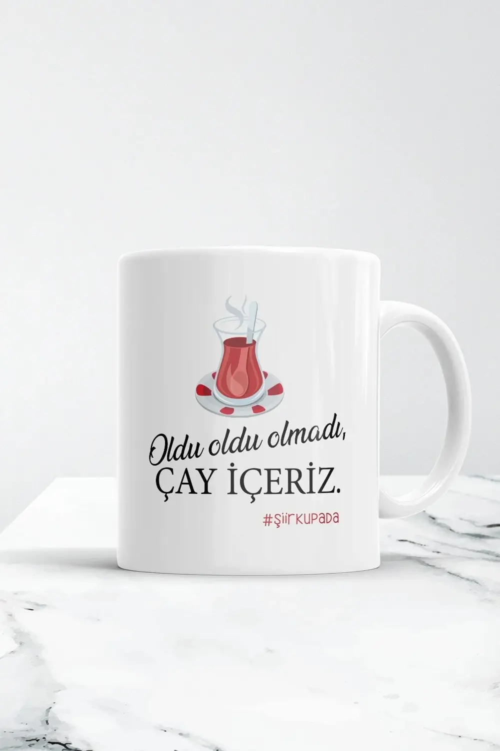 Oldu Oldu Olmadı Çay Içeriz Kupa Bardak