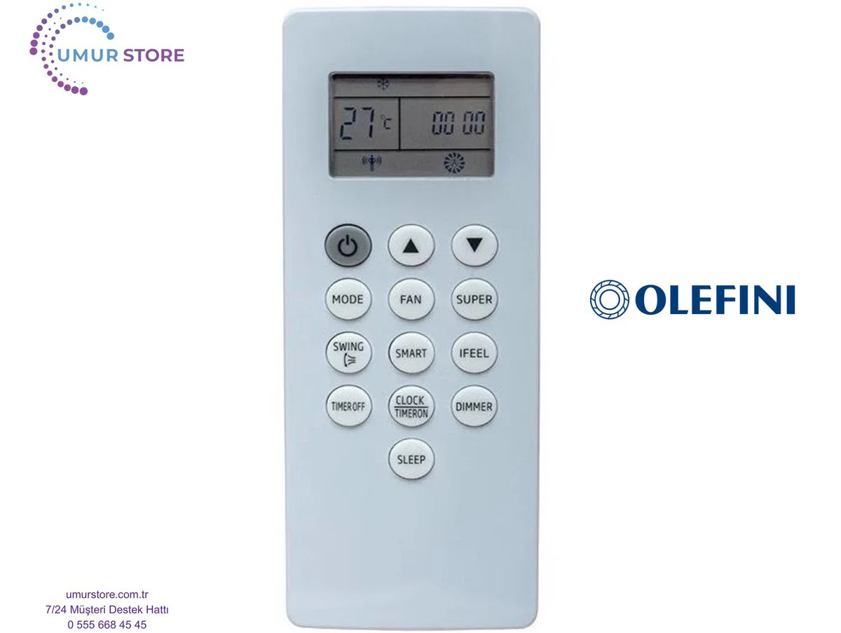 Olefini OLE 09 MWH Uyumlu İnverter Klima Kumandası Olefini OLE 09 MWH Uyumlu İnverter Klima Kumandası