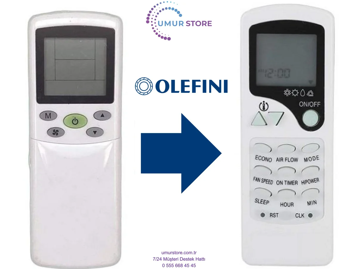 Olefini ZH/TY-06 Uyumlu Klima Kumandası