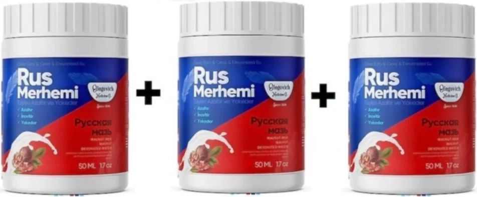 Olegovich Medicine Rus Merhemi 3 Kutu - Eklemler ve Kas Ağrılarına Etkili Çözüm 50 ml