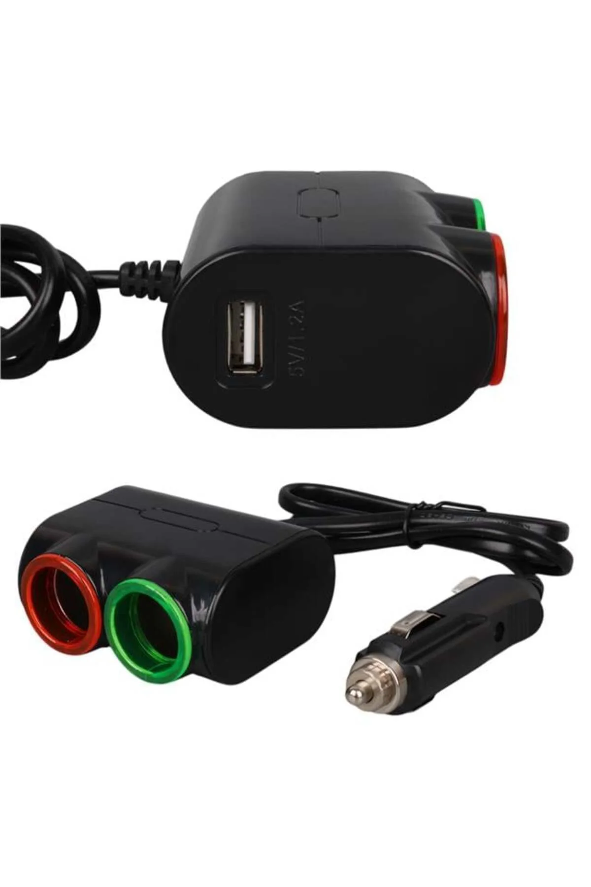 Olesson 1631 12-24V Tek USB Girişli 120W 80cm Kablolu 2'LI Araç Ç