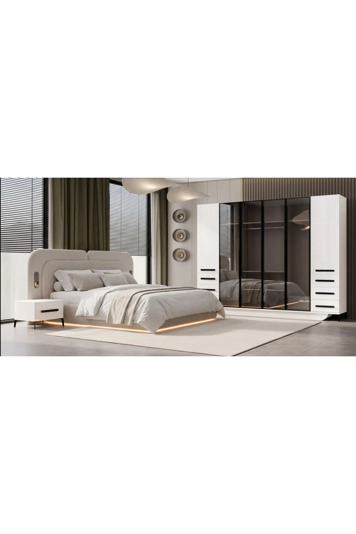 OLİMPOS MDF BAZALI YATAK ODASI TAKIMI OLİMPOS MDF BAZALI YATAK ODASI TAKIMI