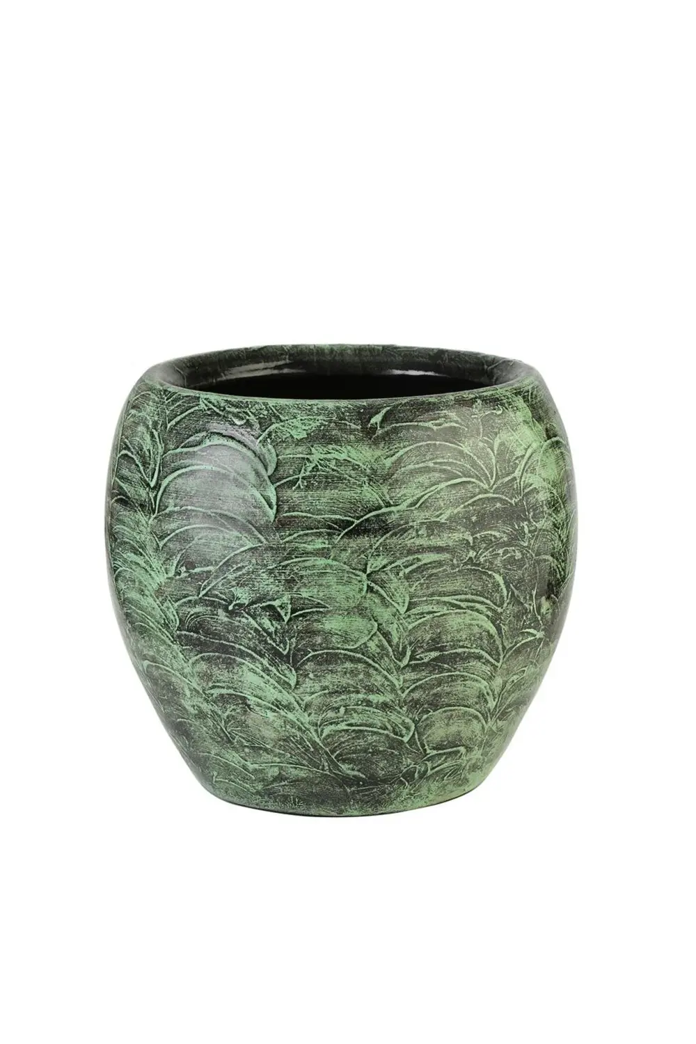 Olive Seramik Vazo Yeşil 20x18 Cm Ak.jh0049