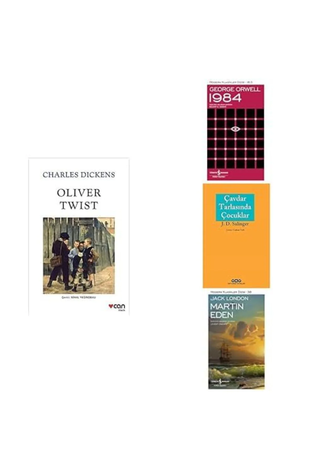 oliwer twist + george orwell 1984 + cavdar tarlasinda cocuklar + martin eden=(4 kitap) Fiyatı, Yorumları ve Özellikleri
