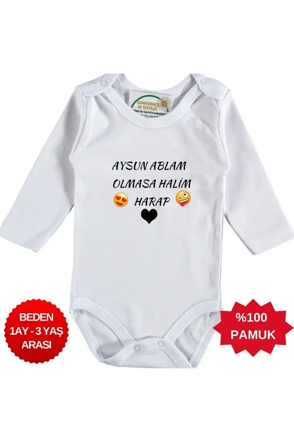 Olmasa Halim harap Yazılı Kişiye özel Kız Bebek Zıbın