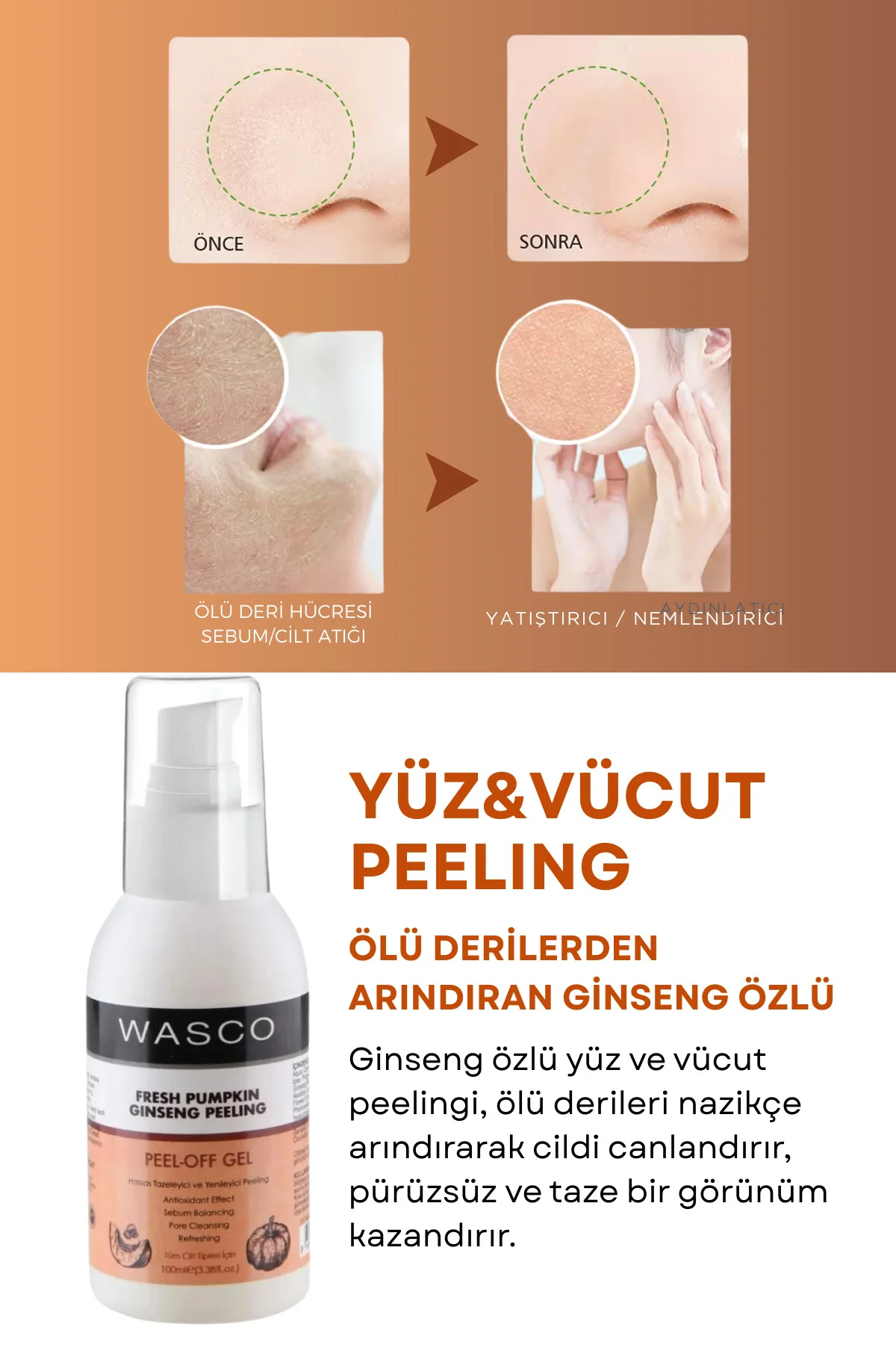 Ölü Derilerden Arındıran Ginseng Özlü, Yenileyici, Aydınlatıcı Yü