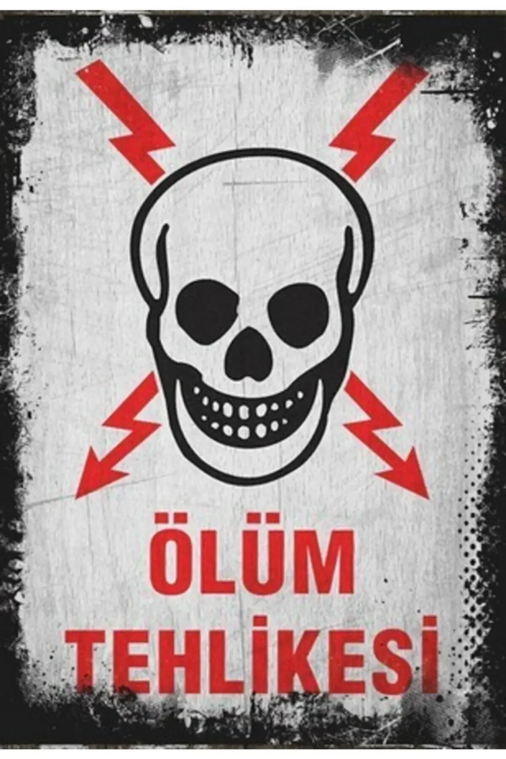 Ölüm Tehlikesi - Retro Ahşap Poster