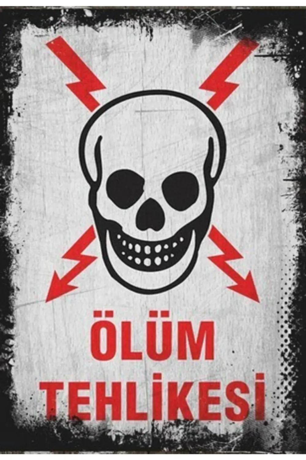 Ölüm Tehlikesi - Retro Ahşap Poster