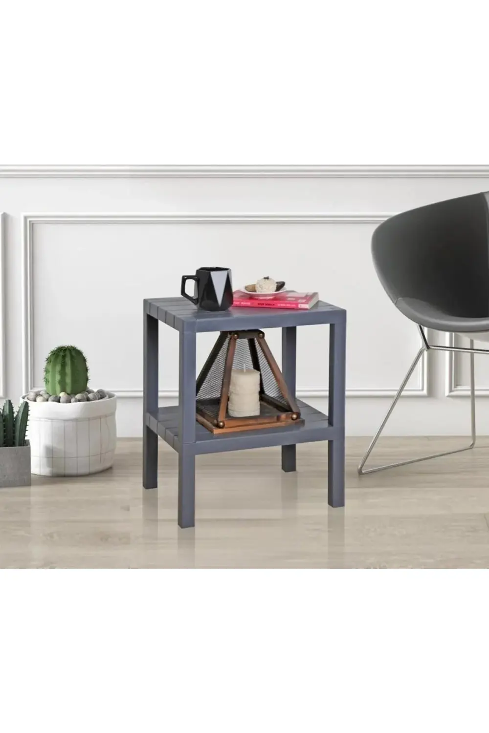 Om-2222 Ombeg Modüler 2 Raflı Gri