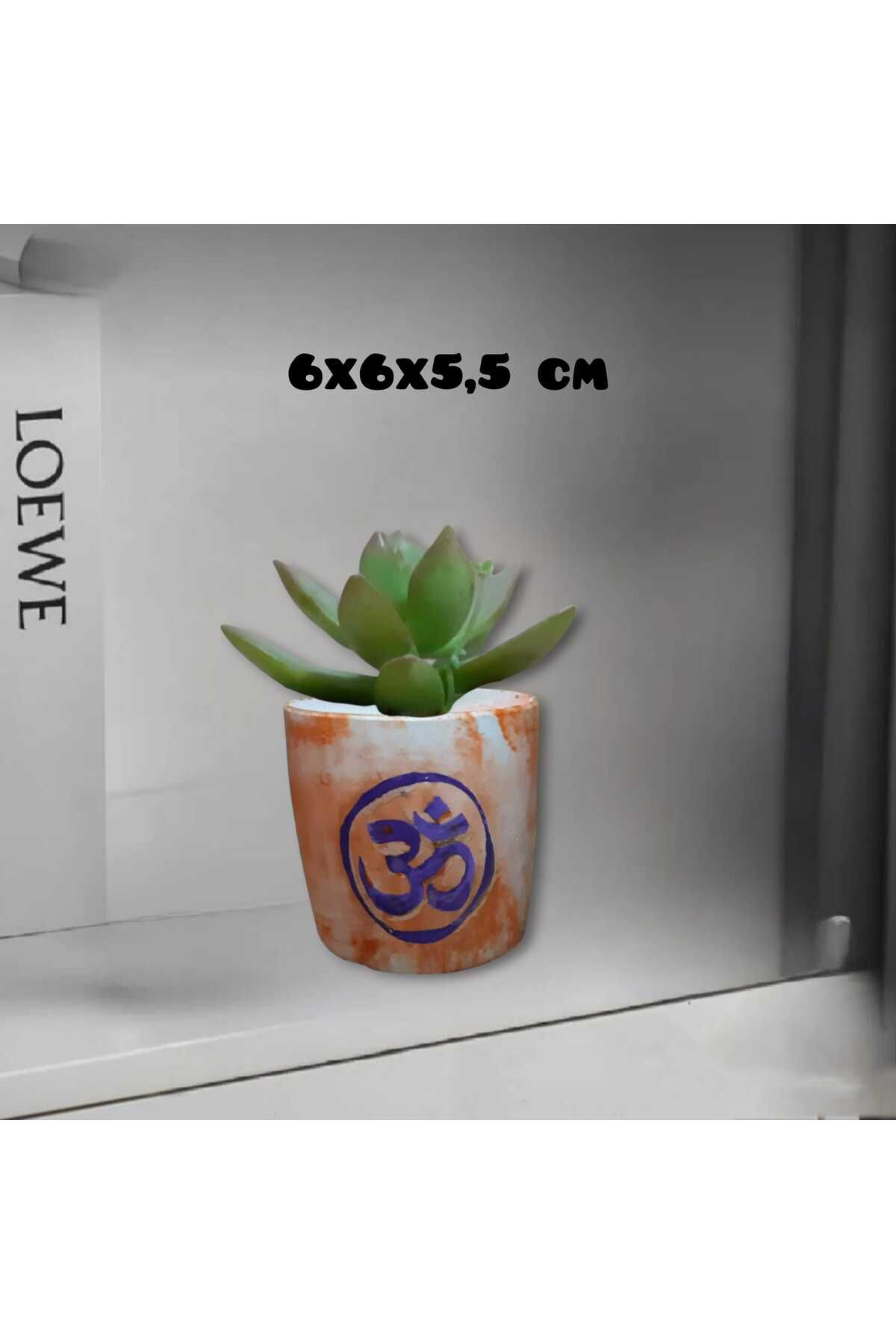 Dodemert Home Om Yoga Tasarım Beton Saksı & Kalemlik& Mumluk