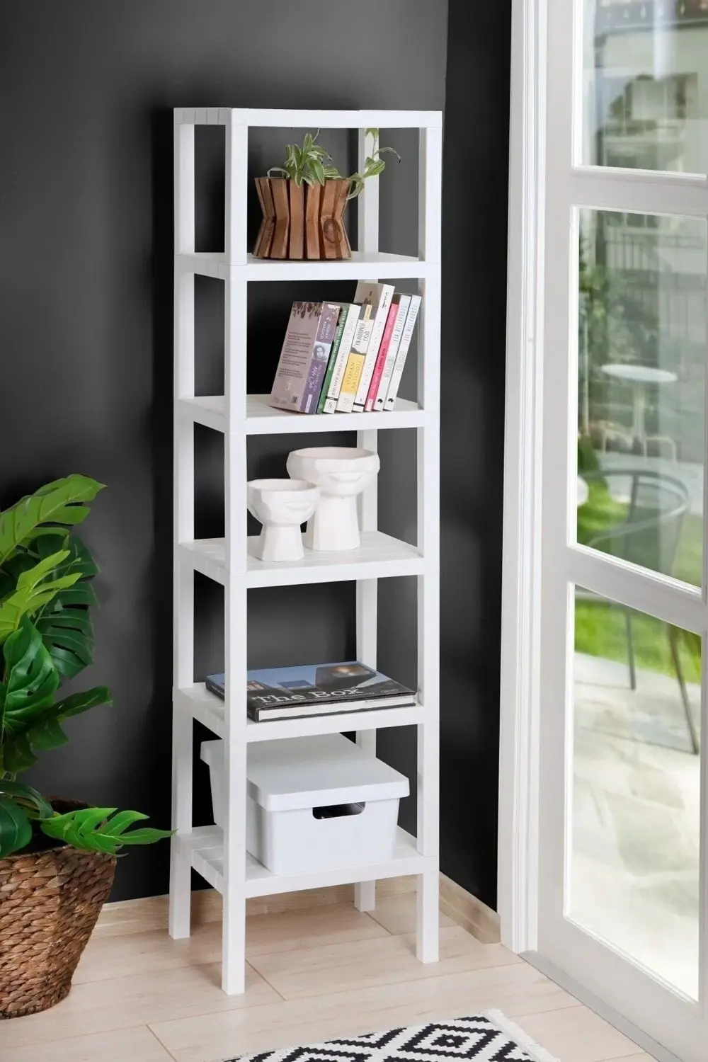 Ombeg 6 Katlı Düzenleyici Raf Ünitesi, Kitaplık, Banyo Rafı Mutfa