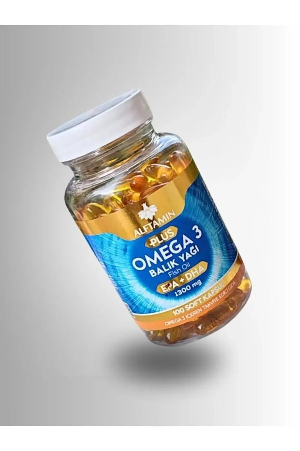 Omega 3 100 Softgel Kapsül EPA+DHA Fish Oil Takviye Edici Gıda 13