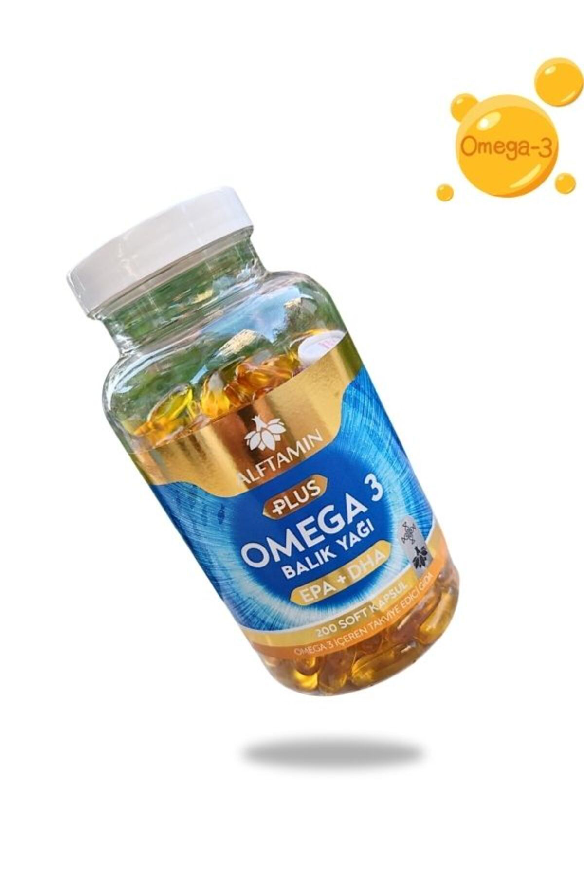 Omega 3 200 Softgel Kapsül EPA+DHA Takviye Edici Gıda