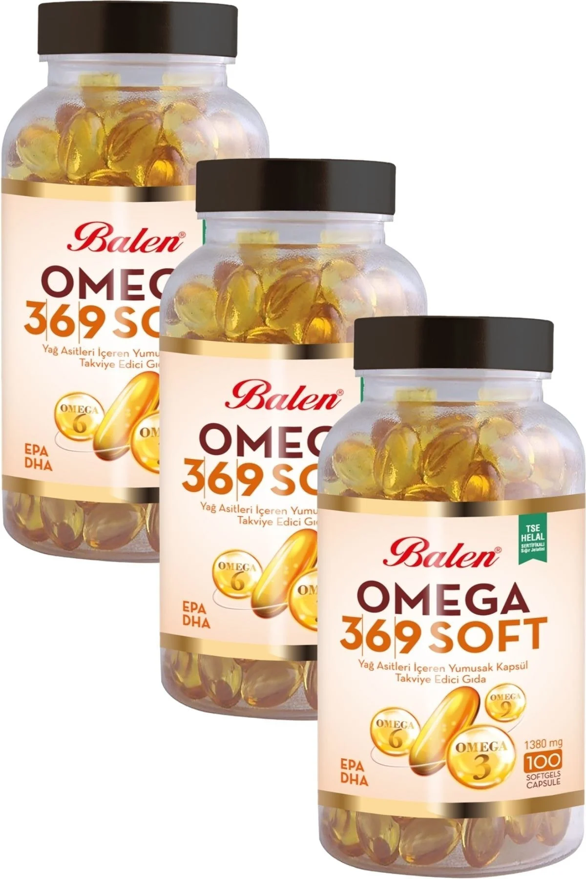 Omega 3-6-9 1380 Mg 100 Kapsül X 3 Adet
