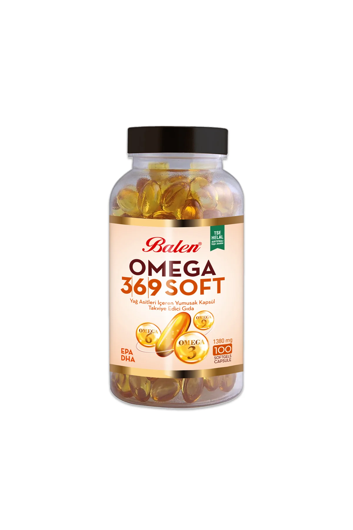 Omega 3-6-9 Soft Yağ Asitleri İçeren 1380 mg 100 Yumuşak Kapsül x 2 Adet
