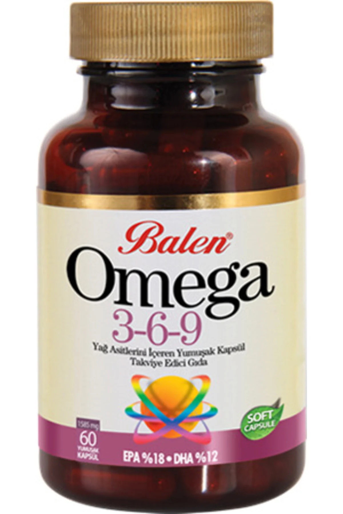 Omega 3-6-9 Yağ Asitleri Içeren Yumuşak Kapsül 1585mg*100